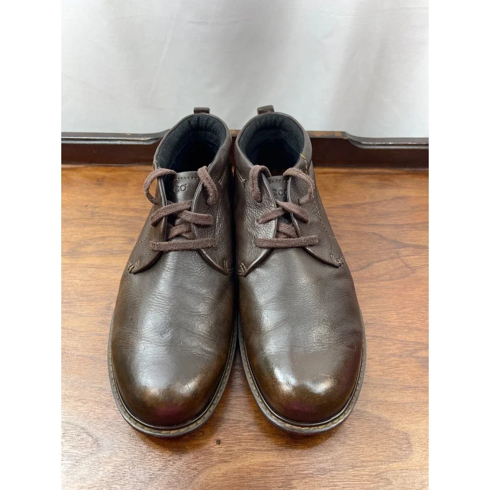ECCO Turn Gore-Tex Men's Dark Brown Full Grain Leather Chukka Boots EU 43/US 10